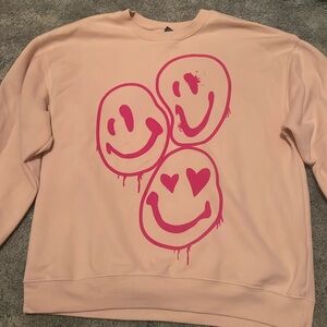 Pink Smiley face sweatshirt
